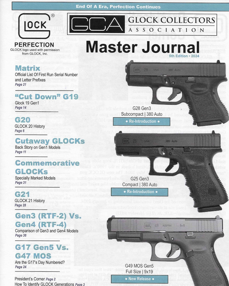 Master Journal, 5th Edition Revised 2023 Updated Glock Serial Numbers