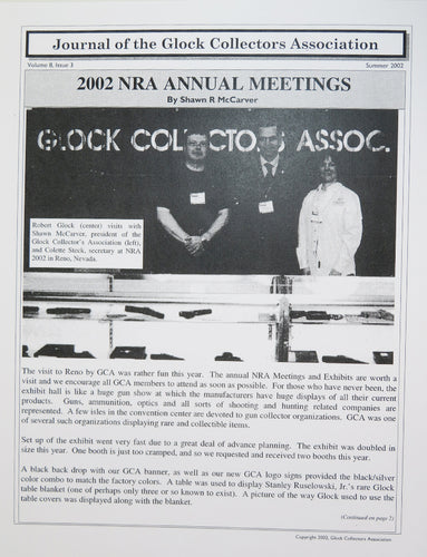 Journal of Glock Collectors Association Volume 8, Issue 3 reprint
