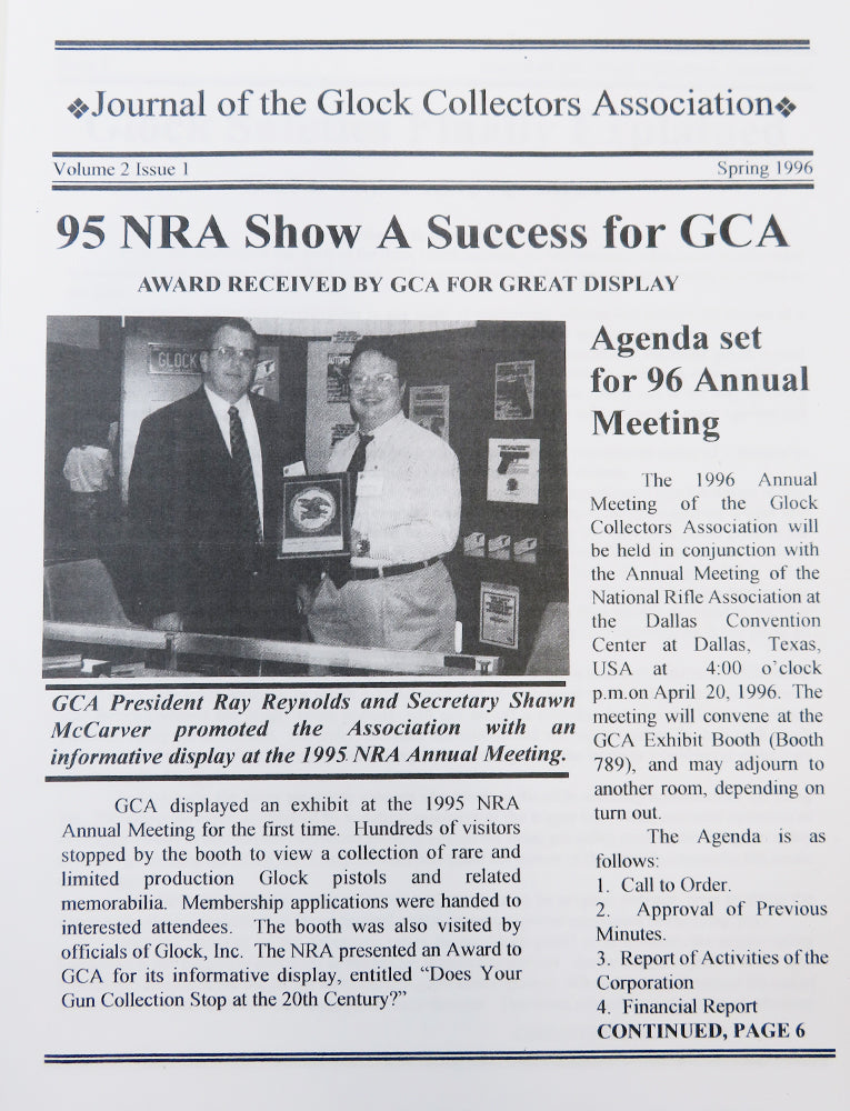 Journal of Glock Collectors Association Volume 2, Issue 1