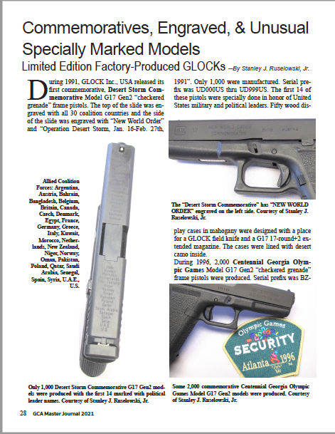 Master Journal Revised 2021: GLOCK Serial Numbers