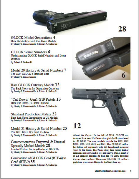 Master Journal Revised 2021: GLOCK Serial Numbers