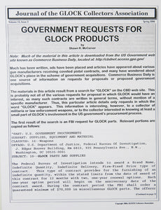 2006 Journal, Vol. 12/Iss. 2: Government Requests For GLOCK Products