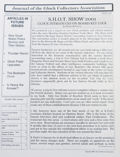 Journal of Glock Collectors Association Volume 7, Issue 2 reprint